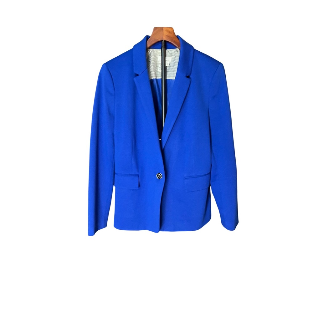 Jules & Leopold Royal Blue Single Button Blazer ST32812A Womens Large Cobalt